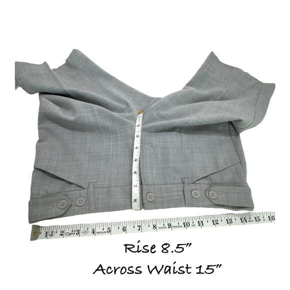 Stretch Gray Dress Shorts Bermuda Womens 0 Express Editor Business Casual Preppy - Picture 11 of 15